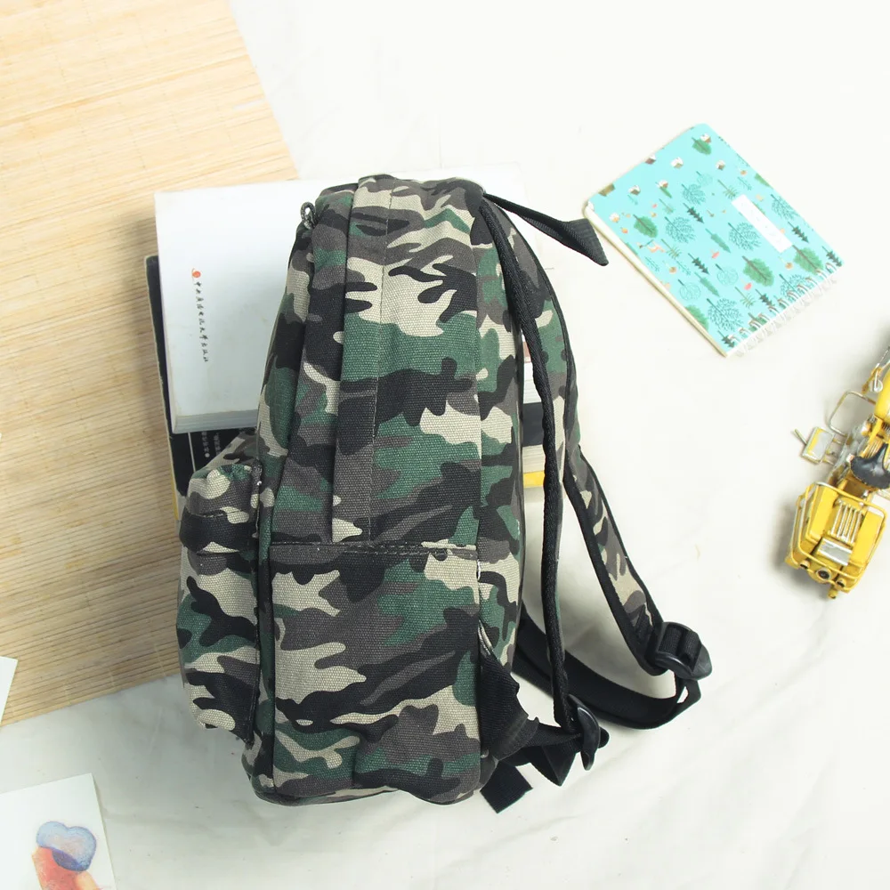 

Shore, Bear School Bag Children Kindergarten Pure Cotton Camouflage Children Canvas Unisex Burden Relieving 1-3-6-Year-Old Kinde