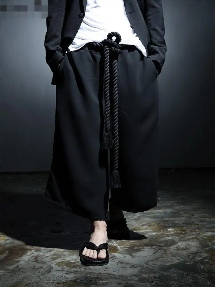 Брюки мужские с широкими штанинами