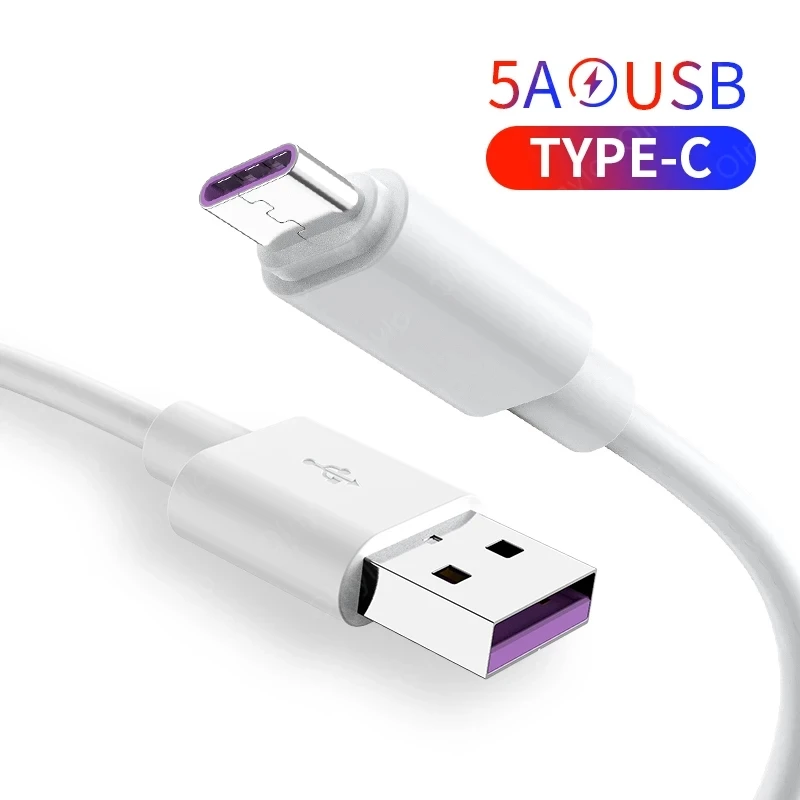 Cavo Usb Tipo C 5A Supercharge Per Huawei Mate 20 P30 P20 Pro 5A Cavo Di Ricarica Rapida Cavo Telefonico Per Honor 20 10 8 V10 Usbc Cabo