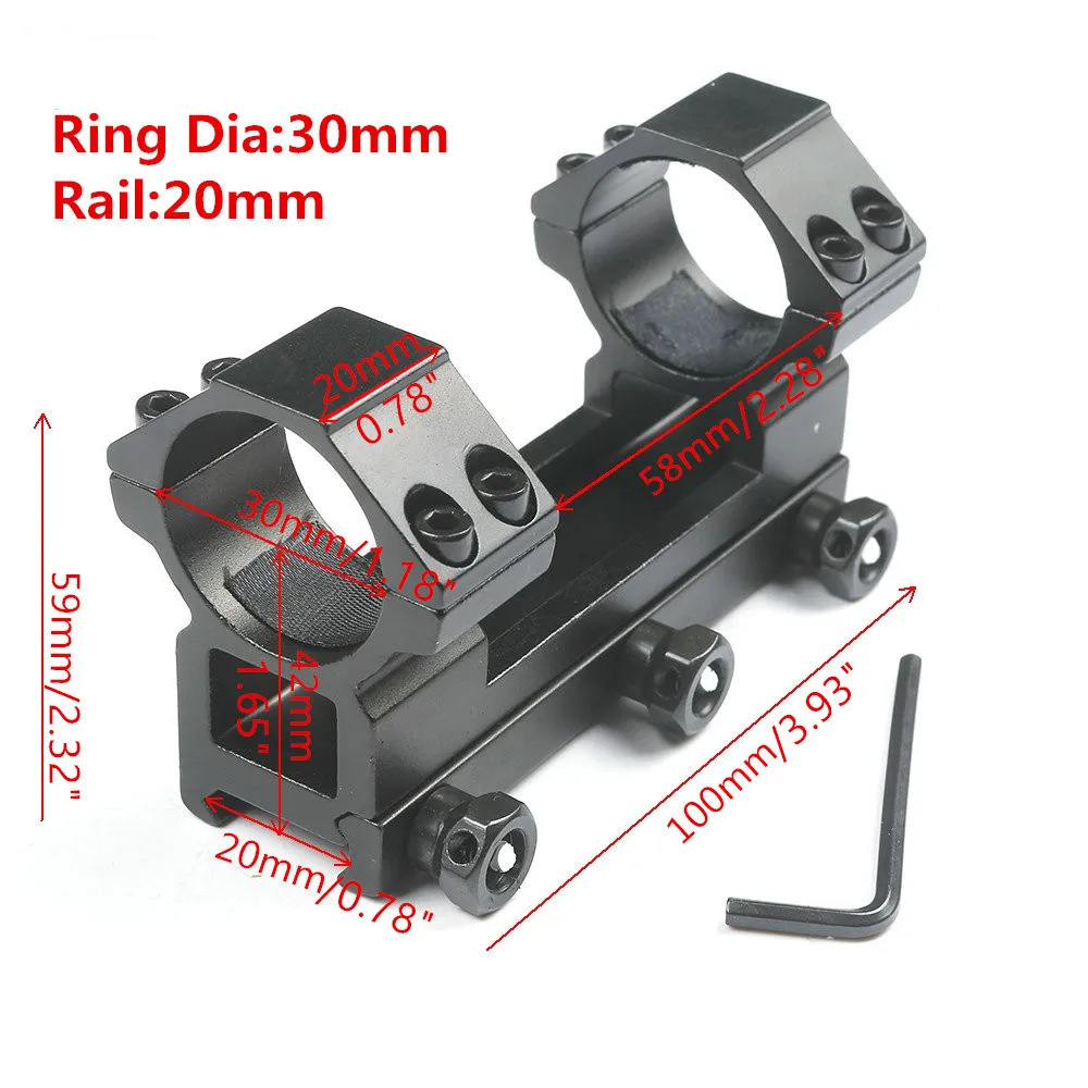 

Tactical Scope Mount 30 mm Ring One Piece High Profile Dovetail 20mm Picatinny Rail Weaver Rail Pistol Airsoft Hunting Caza