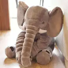 

2022 Personalise Name New Children Plush Toys Stuffed Animal Soft Gray Elephant Pillow Baby Sleep Toys Plush Toys 5 colors 60cm
