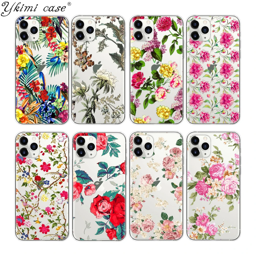 

Phone Case Beautiful Vines Flowers Coque For Iphone 5 Se 6 S 7 8 Plus X S MAX XR 11 PRO MAX Case Soft Silicone TPU Funda