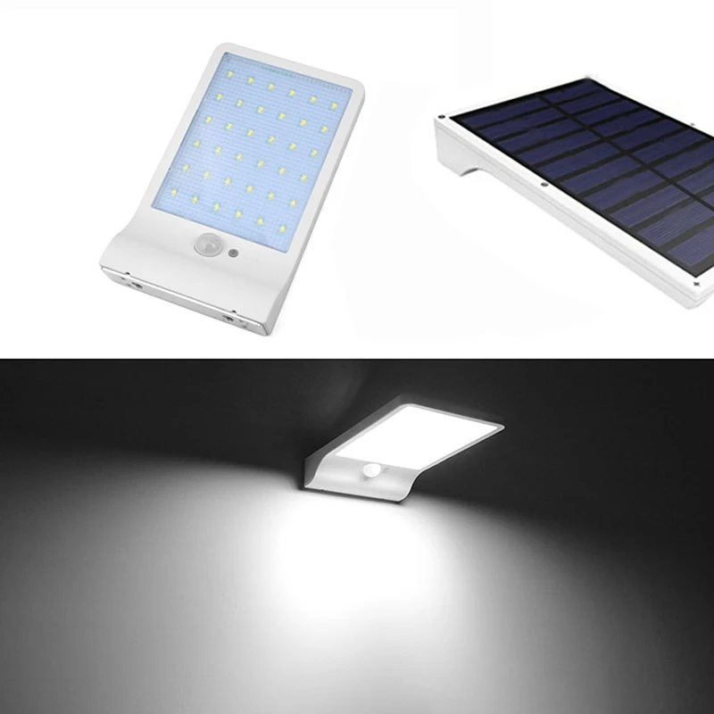 36led солнечный светильник с датчиком движения PIR для сада, забора, патио, палубы, двора, подъездной дорожки, лестницы, наружной стены IP65
