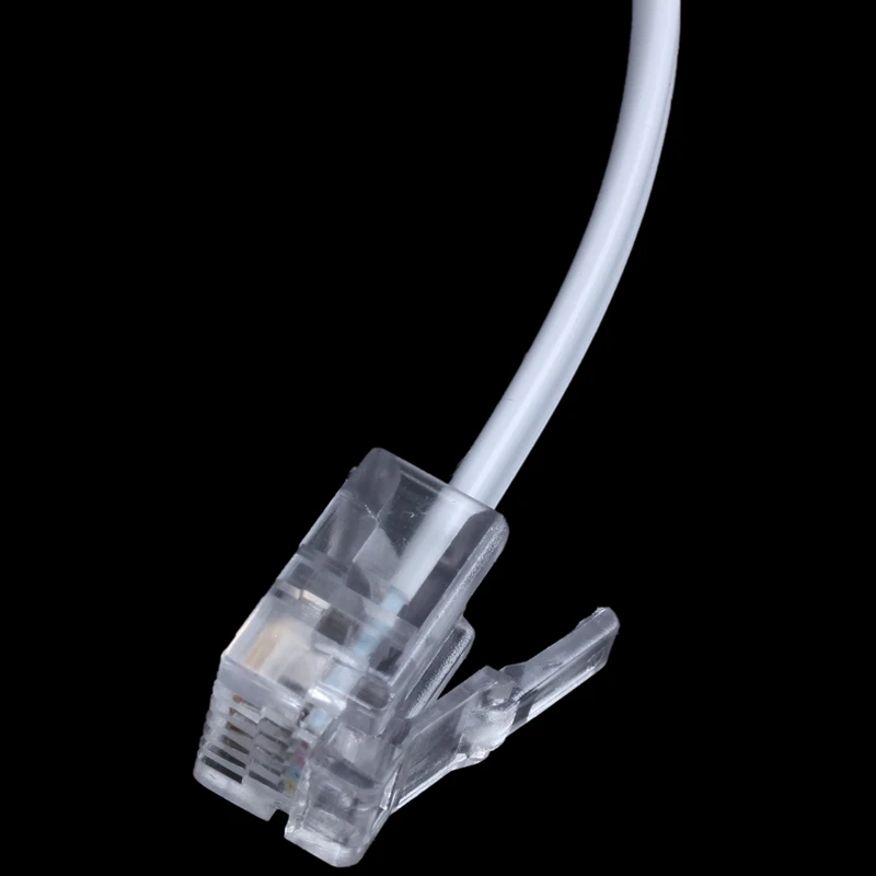 RJ11 Connector Dual Jack Cord Cable Y Splitter Telephone Fax Modem - Foto 8