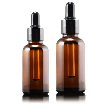 

9Pcs Amber Glass Bottles Refillable and Reusable for Essential Oils Storage Set