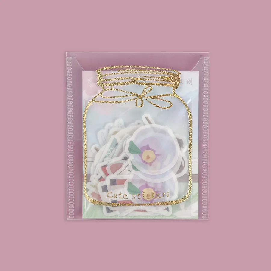 20sets/1lot Pink Day Record Series Diary Planner Decorative Mobile Stickers Scrapbooking Craft Stationery Stickers - Цвет: Yingzhifeiniao
