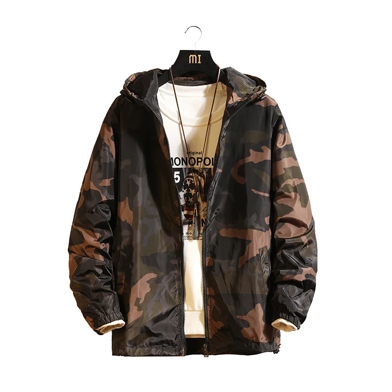 Black Friday 2019 Spring Autumn Men's Jackets Camouflage Military Hooded Coats Casual Zipper Male Windbreaker Men Brand Clothing