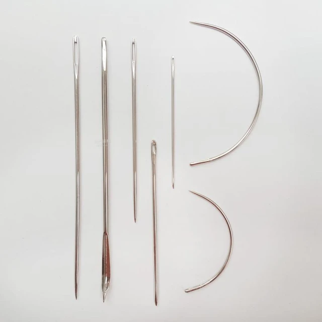 Stainless Steel Sewing Needles Set  Leather Needles Hand Sewing - 7pcs  Leathercraft - Aliexpress