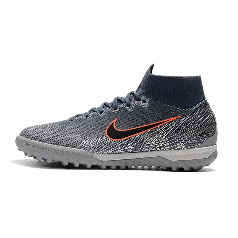 Nike Mercurial SuperflyX VI 360 Elite TF футбольные бутсы Euphoria Pack кроссовки мужские синие бутсы - Цвет: Серый