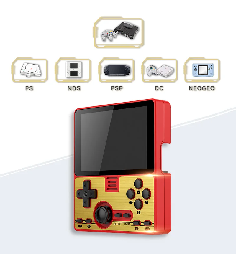 New RGB20 Mini Retro Game Console 3.5 " IPS Full-Fit Screen Handheld Game Player Built-in Wifi Module Multiplayer Online Games
