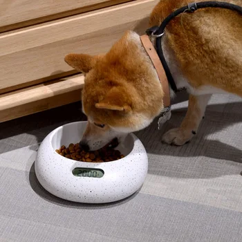 

Portable With Led Display ABS Pet Bowls Feeder Food Scale Cup For Dog Cat Feeding Bowl Kitchen Scale Spoon Measuring Scoop Cup