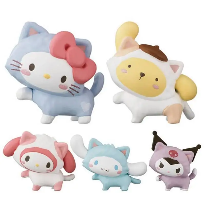 6 stücke Anime Neko Atsume Katze Nette Mini DIY Figuren Modell Spielzeug 