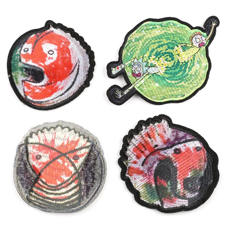 

Rick And Morty Danger Iron On Patches For Kids Clothes Cartoon Fish Animal Applique Patch Badge Apparel Stickers DIY Decor