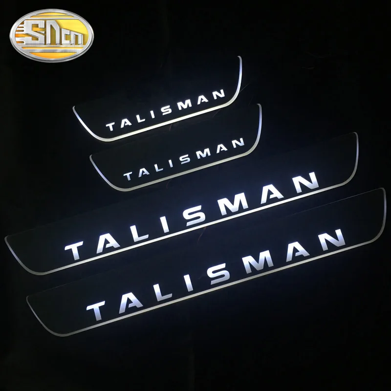 4PCS Acrylic Dynamic LED Welcome Pedal Car Scuff Plate Pedal Door Sill For Renault Talisman Clio Captur Duster Fluence Megane