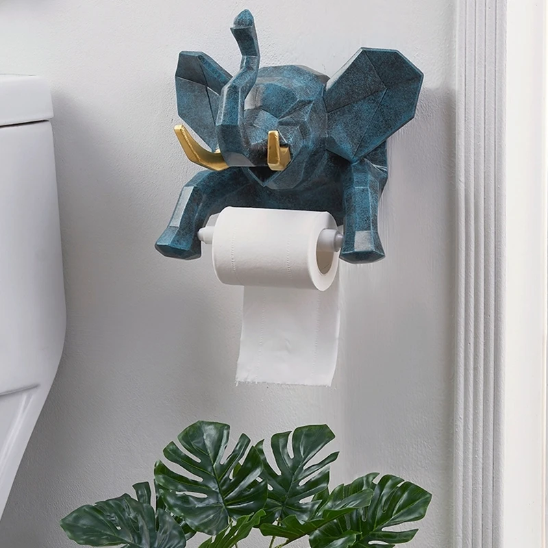 Creative Cartoon cat Tray Free Punch Bathroom Home Decor Toilet Tissue Rolls of Tissue Box Rack,Pig 