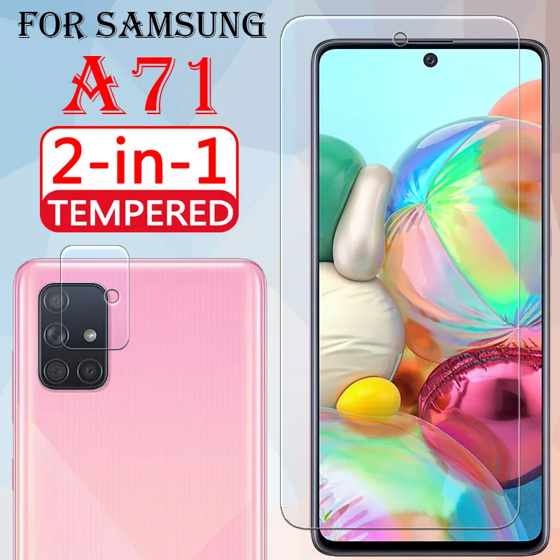 Защитное стекло 2 в 1 с объективом камеры для Samsung Galaxy A71 71A GalaxyA71|Бамперы| |