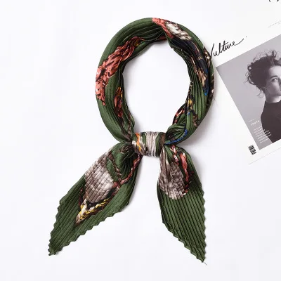 Горячая Распродажа маленький квадратный атласный шарф искусственный шелковый шарф женский элегантный женский платок аксессуары для бандан - Цвет: 77