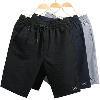 

4XL mens shorts summer New 2020 Breathable Beach Shorts Men Soild Casual Joggers Pants Elastic Waist Knee Length Shorts Homme