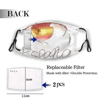 

protective mask with filter Spanish Flag (4) anti dust PM2.5 reuse adult teen child girl