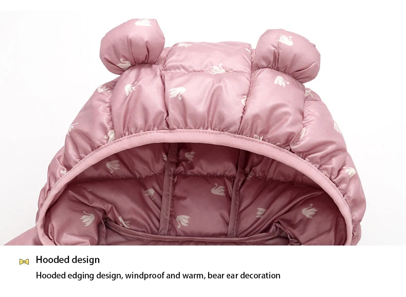 Новая зимняя детская хлопковая теплая хлопковая куртка для маленьких мальчиков и девочек удобная куртка с рисунком медведя
