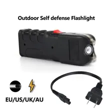 Lampe de poche à Led forte et Portable, pour l'extérieur, autodéfense, fenêtre cassée, cône, projecteur, torche, outils