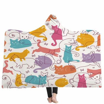 

Hooded Blankets,Animal cute pet series Hat Blankets Soft Blanket,Sherpa Thick Double Layer Plush Fleece Wearable Hooded Throws