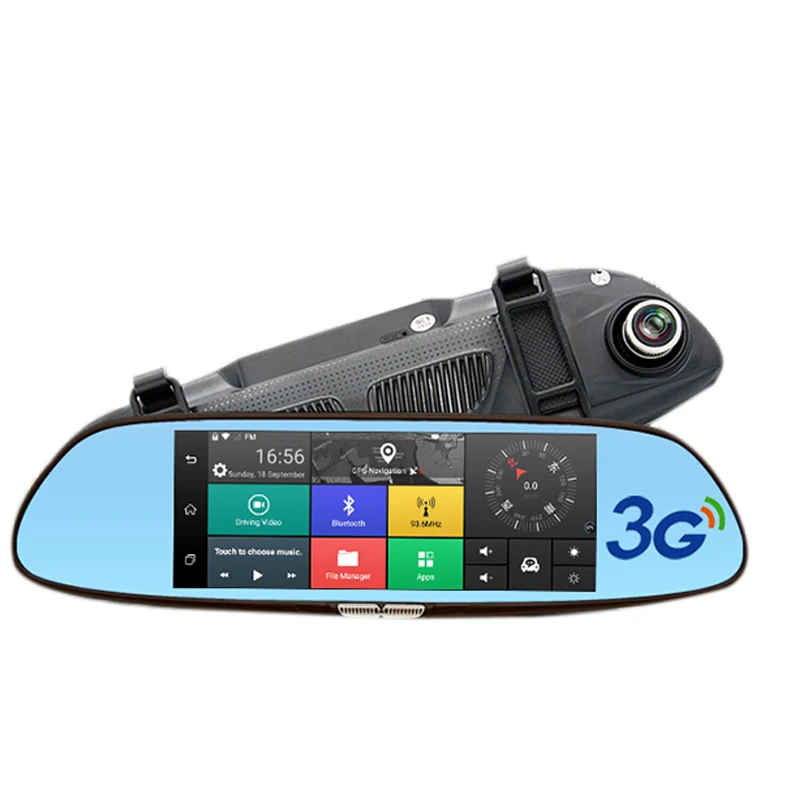 

7 Inch Car Dvr Mirror Camera Android 5.0 Wifi Gps Full Hd 1080P Video Recorder Dual Lens Registrar Rear View Dvrs Dash Cam