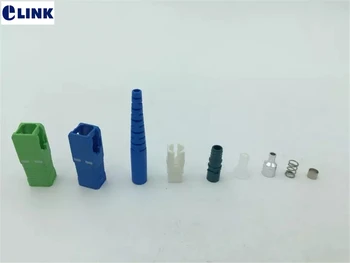 

1000pcs fiber optic SC connector kits 3.0mm 2.0 SM SC/APC UPC connector kit accessories blue green without ferrule factory ELINK