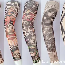 Красная Шляпа Череп татуировки рукав(прошитый), геометрические съемные гетры для спорта на открытом воздухе длина рукава 47 см