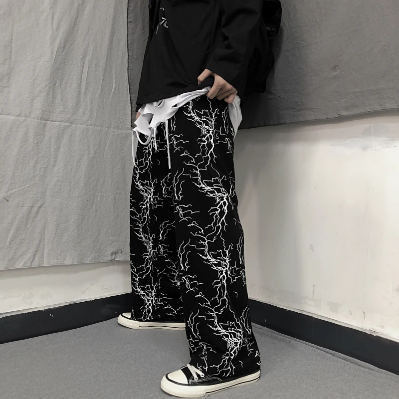 Neploe Harajuku BF стильные женские длинные брюки Новые прямые брюки с принтом молнии корейские винтажные повседневные длинные штаны 56998