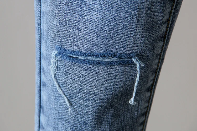 Женские джинсы, большие размеры, L-4XL, сексуальные, высокая талия, тонкие, с дырками, 9 точек, штаны, корона, педикюр, гофрированные, женские джинсы, для студентов