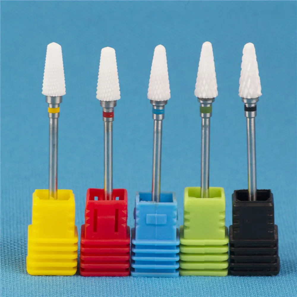 Feecy 1T 1set 5 pcs Электрические сверла для ногтей, педикюрная машина для ногтей, набор сверл, профессиональная шлифовальная пилка для ногтей, пилка, маникюрная машинка, аксессуары - Цвет: Feecy 1T 1set 5 pcs