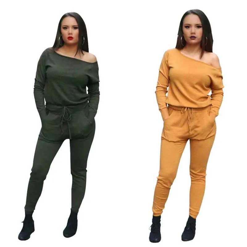 

One Piece Long Sleeves Jogger Tracksuit Caual Rompers