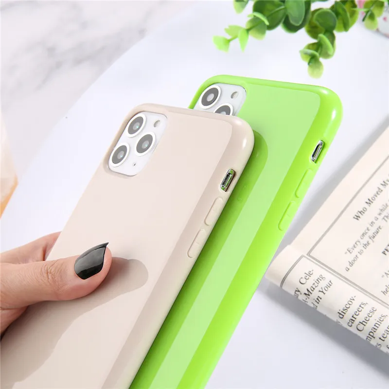 Однотонный однотонный чехол GTWIN карамельных цветов для iPhone 11 Pro X XS XR Max мягкий