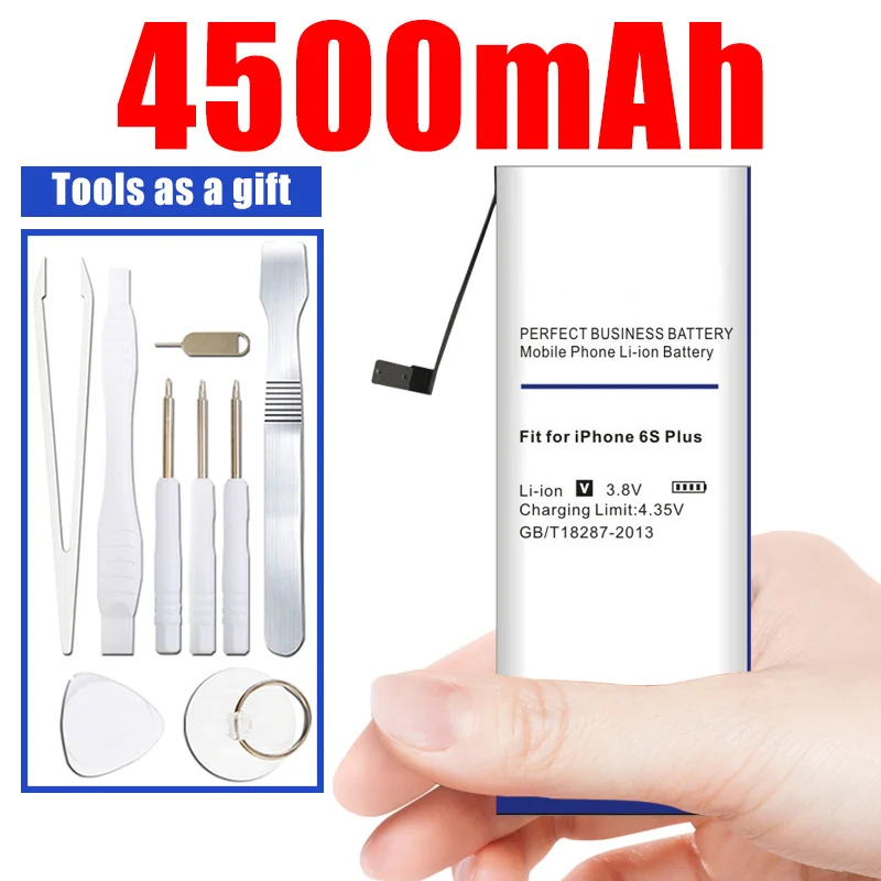 4500 мАч аккумулятор большой емкости для Apple iphone 6S Plus для iphone 6S Plus аккумулятор с ремонтными установочными инструментами в подарок