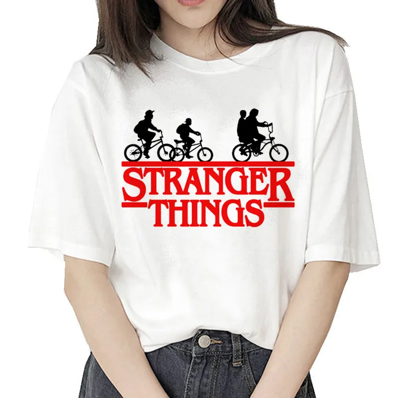 Женская новая футболка странные вещи 3 футболки забавная Женская одежда с героями мультфильмов модная уличная одежда kawaii