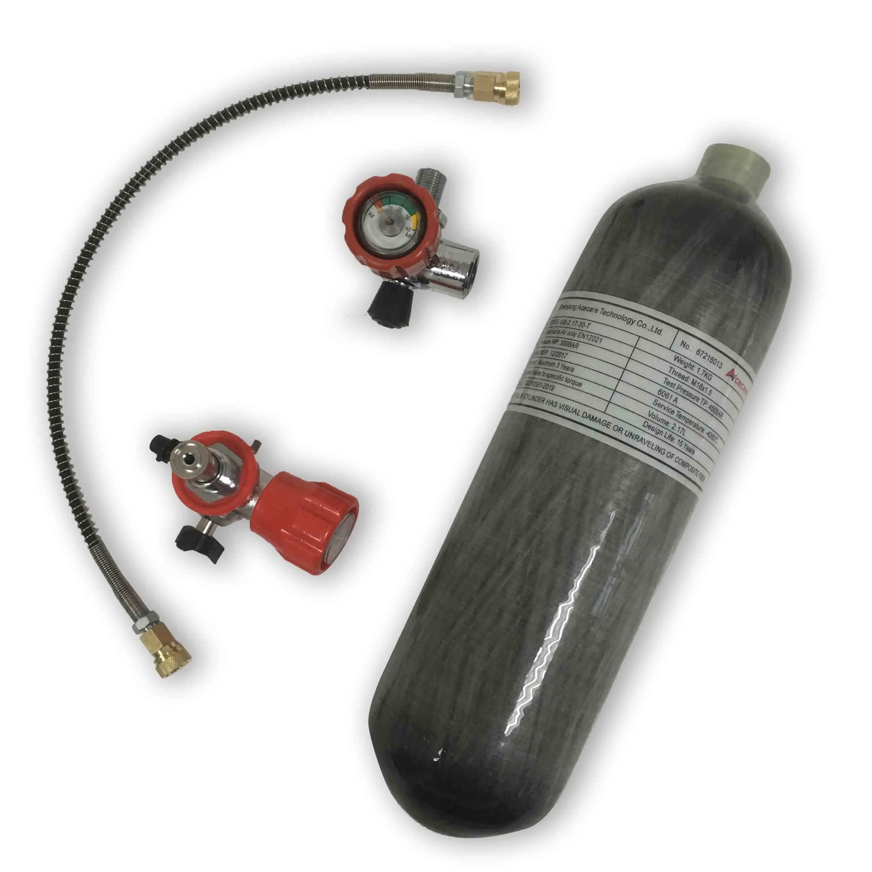 AC1217101 Acecare 2.17L HPA сжатый Воздушный бак Airforce Condor клапан для Акваланга Pcp цилиндр 300