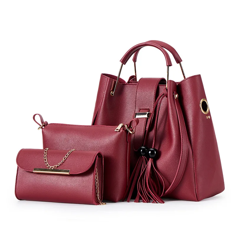 SWDF женские сумки высокого качества из трех предметов модная сумка-мессенджер с кисточками на одно плечо, вместительная сумка для мамы и детский рюкзак
