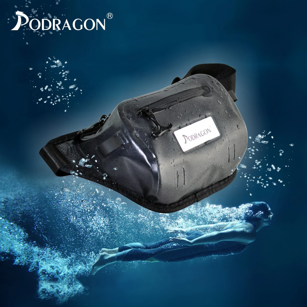 New Podragon Double Zip Airtight Waist Bag Snorkeling Swimming Surf Bag Full Waterproof Waist Bag Mobile Phone Waterproof Bag