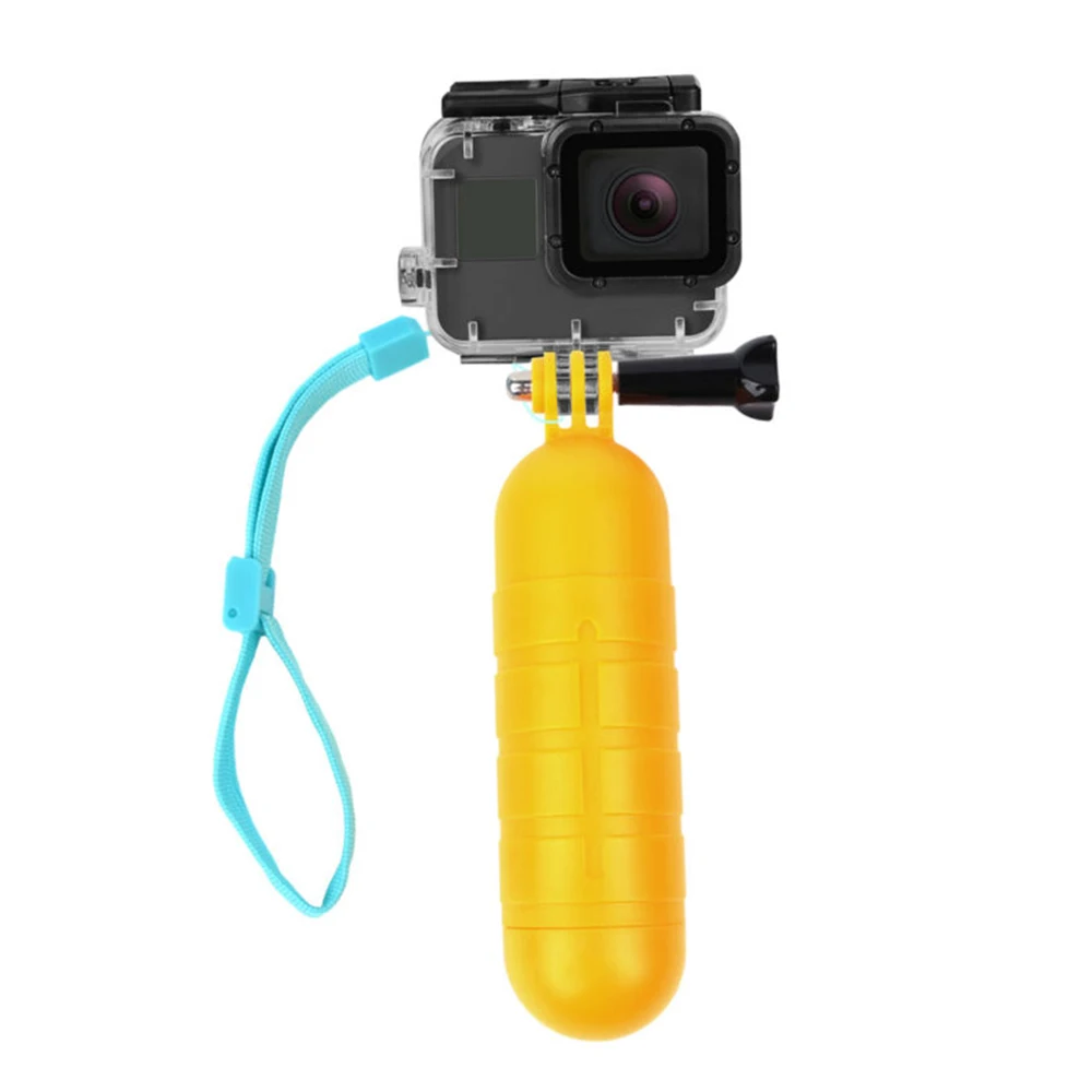 Спортивные камеры с плавающей рукояткой селфи монопод для GoPro Hero 8 7 6 5 SJ5000 Яркий желтый цвет регулируемое запястье