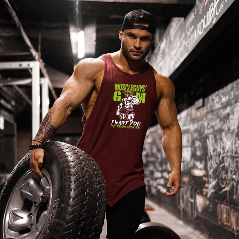 Мужская майка мужские, для бодибилдинга и фитнеса стрингерс майка Топы Singlet брендовая одежда рубашка без рукавов дышащая Спортивная майка