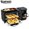 DMWD Household 3 In 1 Breakfast Machine 220V Bread Toaster 9L Electric Oven Coffee Maker Pizza Egg Tart Oven Frying Pan Tea Pot 1
