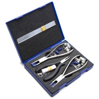 

Hot XD-Stainless Steel Eyeglasses Plier Set Rimless Disassembly Glasses Frames Optical Tool Kit for Repair Glasses Frames