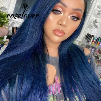 

Roselover Lace Front Human Hair Wigs Remy Brazilian Human Hair Wigs Deep Parting Transparent Lace Wigs 150% Density 8-26 Inches