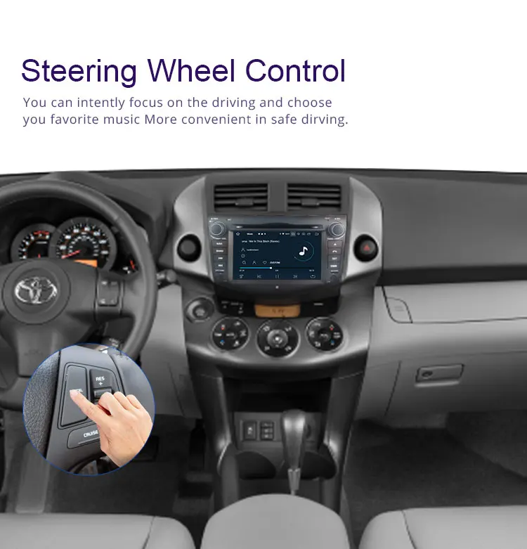 Sale TOPBSNA IPS Android 9.0 Car DVD Player For Toyota RAV4 Rav 4 2007-2011 GPS Navi Stereo 2 Din Car Radio Octa cores 4G+64G Auto SD 10