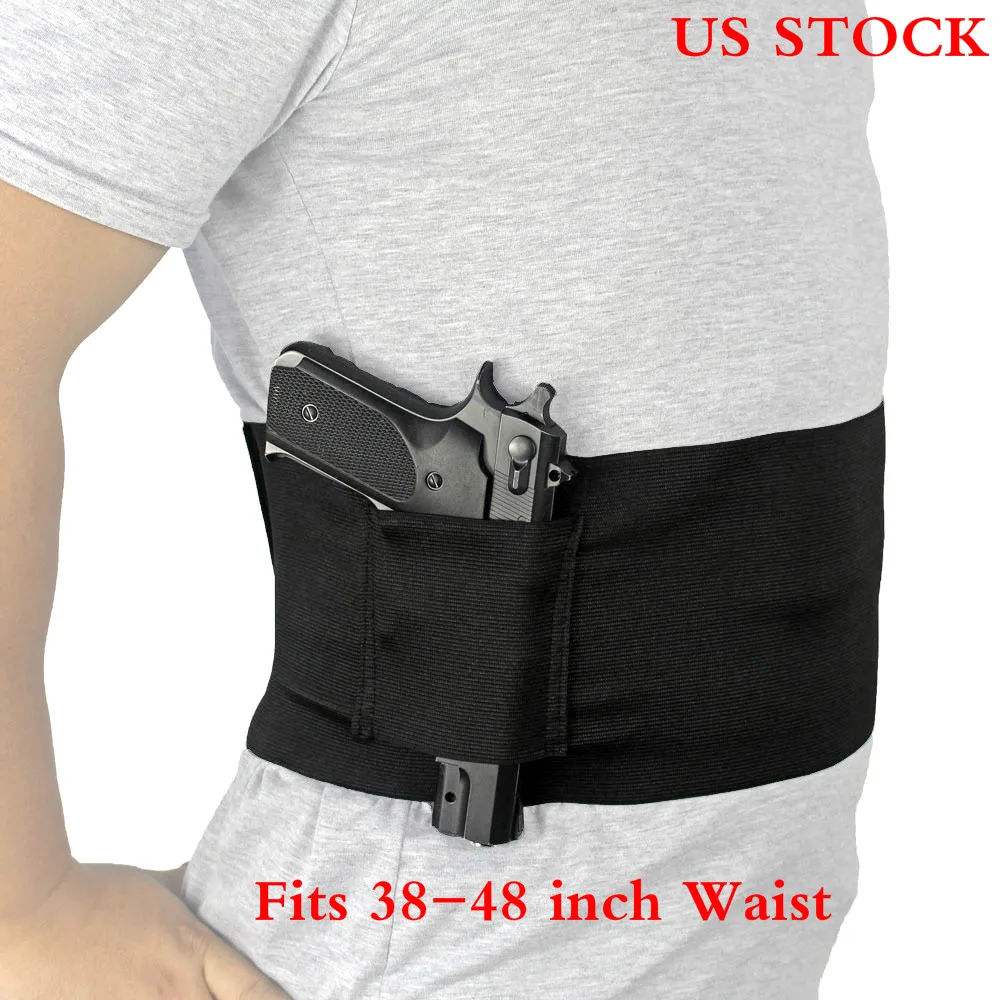 Concealed Carry Belly Band Handgun Holster Elastic Abdominal Stomach