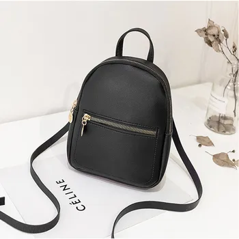 

Sweet College Wind Mini Shoulder Bag High quality PU leather Fashion girl candy color small backpack female bag
