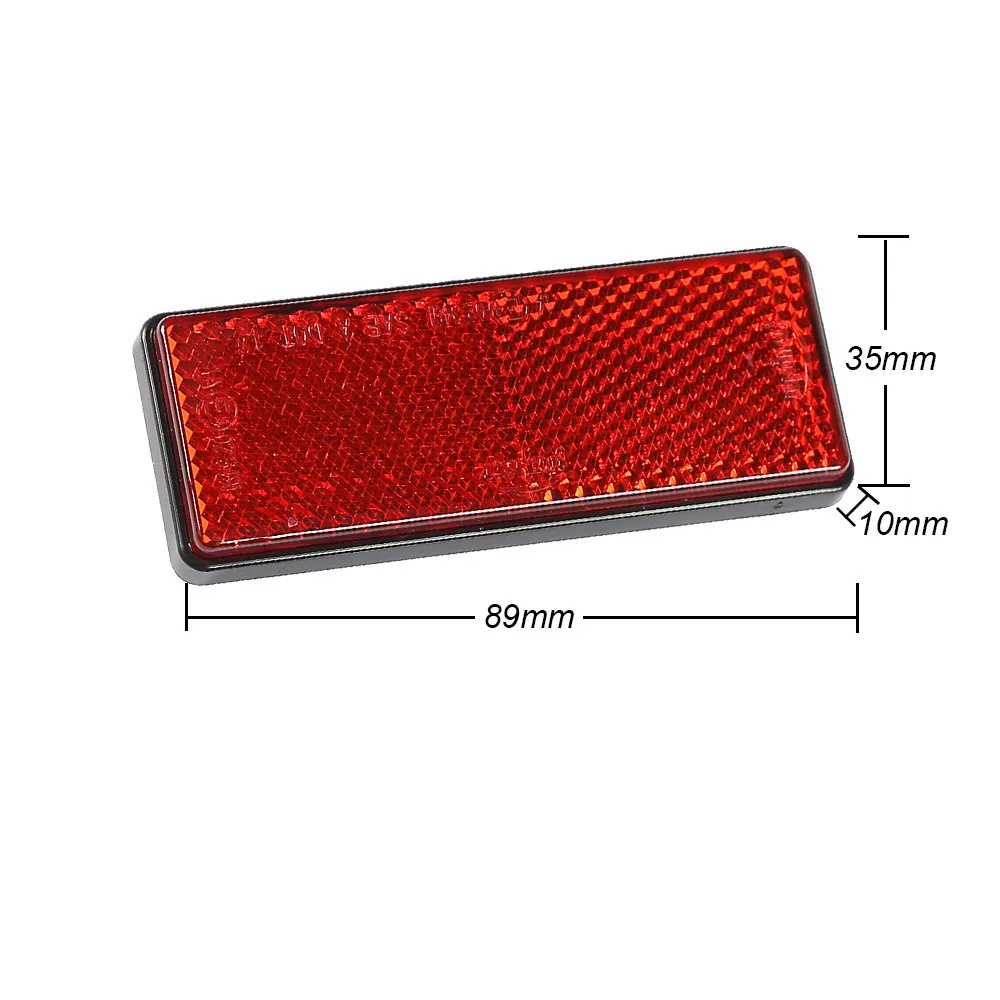 AOHEWEI 1PC Self Adhesive Reflectors Rectangular Safety Mark Signal Strip Rear Position for Car Cycle Carriers Fence Gate Post