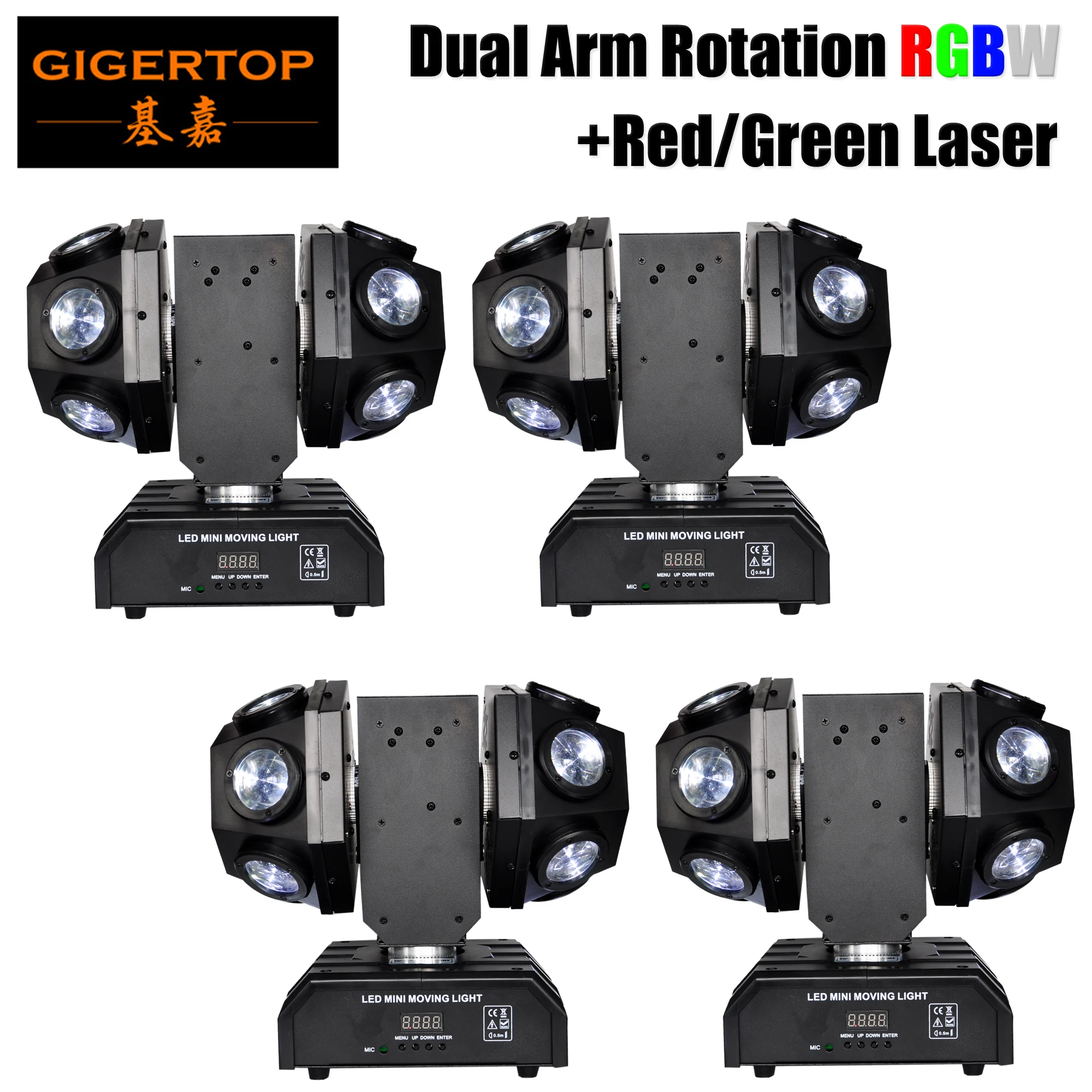 

4 Pack 12 x 10W RGBW 4In1 Led Football Moving Head Light Lyre Beam Dj Disco Ball Light DMX For Stage Party