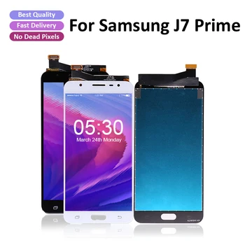 

10pcs/lots For Samsung For Galaxy J7 Prime G610 LCD Display Screen Touch Screen Digitizer J7 Prime G610 LCD Screen Double Holes